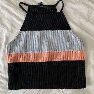 Striped Halter Top Size M